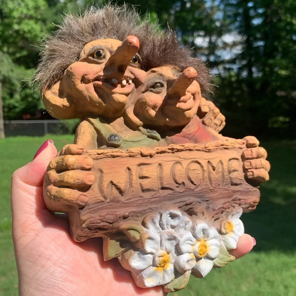 Rare Vintage Original NyFORM TROLL Welcome Door Plate - Picture 12 of 16